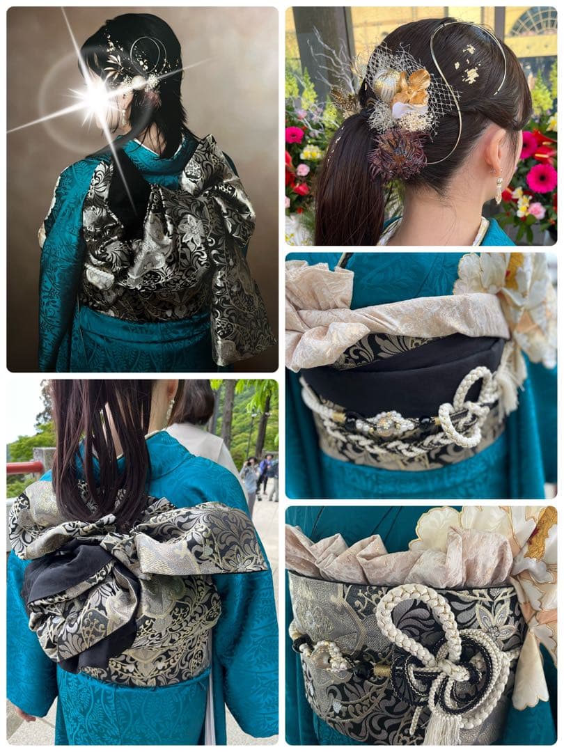 あゆ　ICHIKURA ターコイズ振袖フルセット