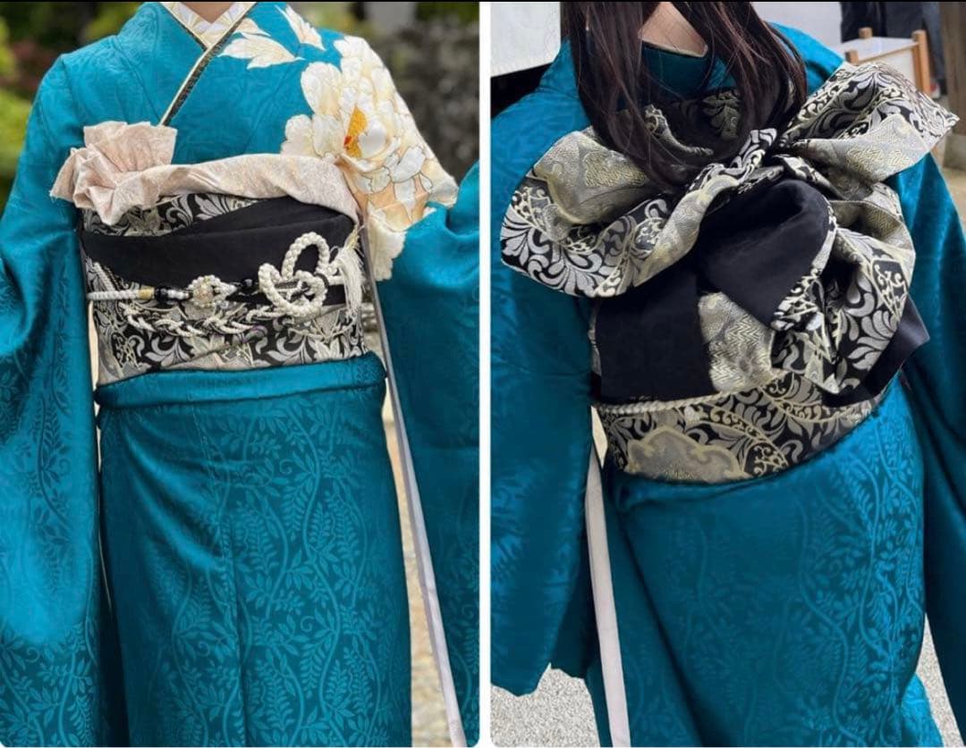 あゆ　ICHIKURA ターコイズ振袖フルセット