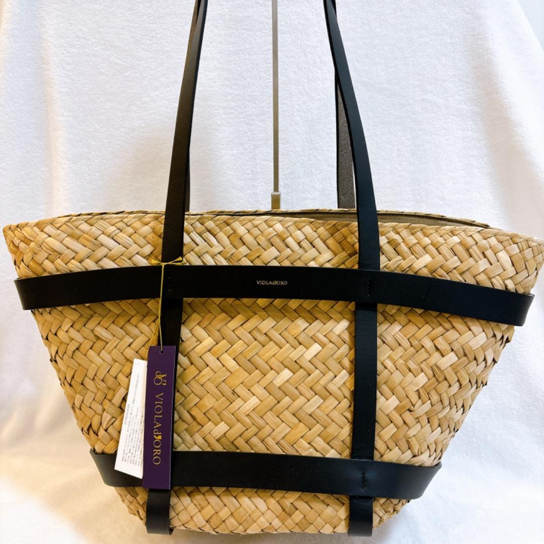 【新品✨】完売品　VIOLAd'ORO ヴィオラドーロ　トートバッグ　カゴバッグ