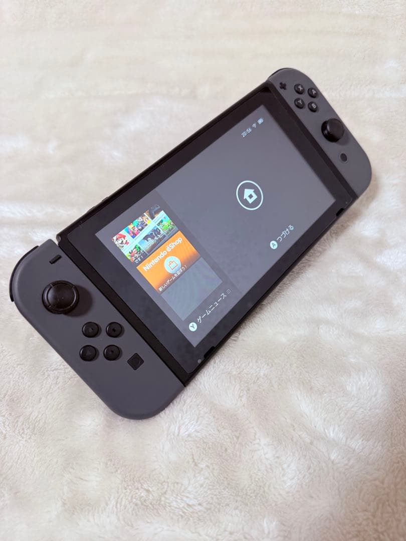 Nintendo Switch 本体 グレー 付属品あり、キャリーケース付き