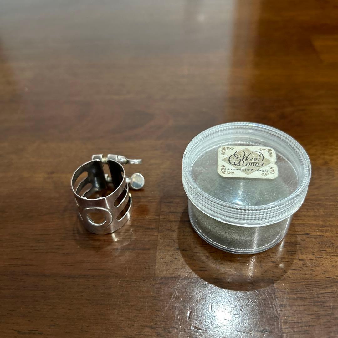 ウッドストーン　B♭クラリネットリガチャー　総銀製 ケース付