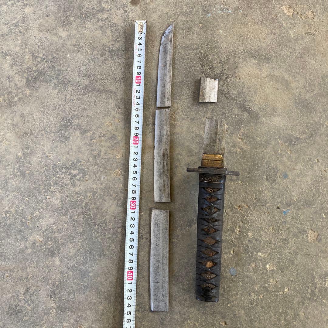 津*奈様 ジャンク 江戸時代 残欠 古い日本刀 合法サイズにカットされています。
