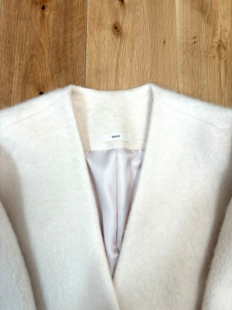 yori ウールモヘアシャギージャケット ベビーピンク 試着のみ