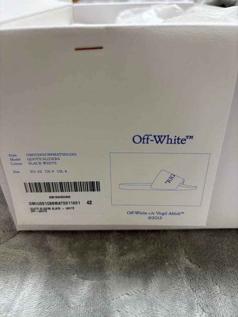 オフホワイト　Virgil Abloh ロゴサンダル　正規品