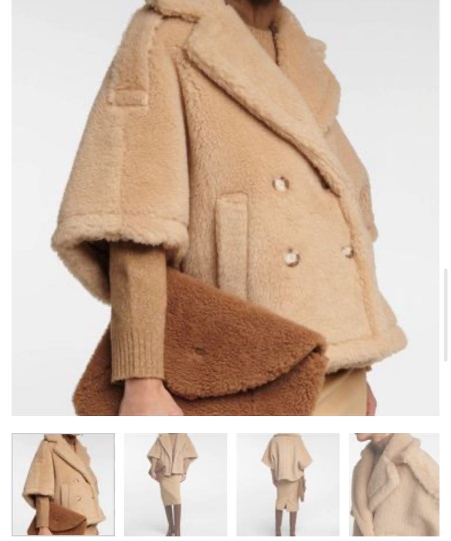 MaxMara マックスマーラ ADESSO テディベア　ケープ ハンガー付