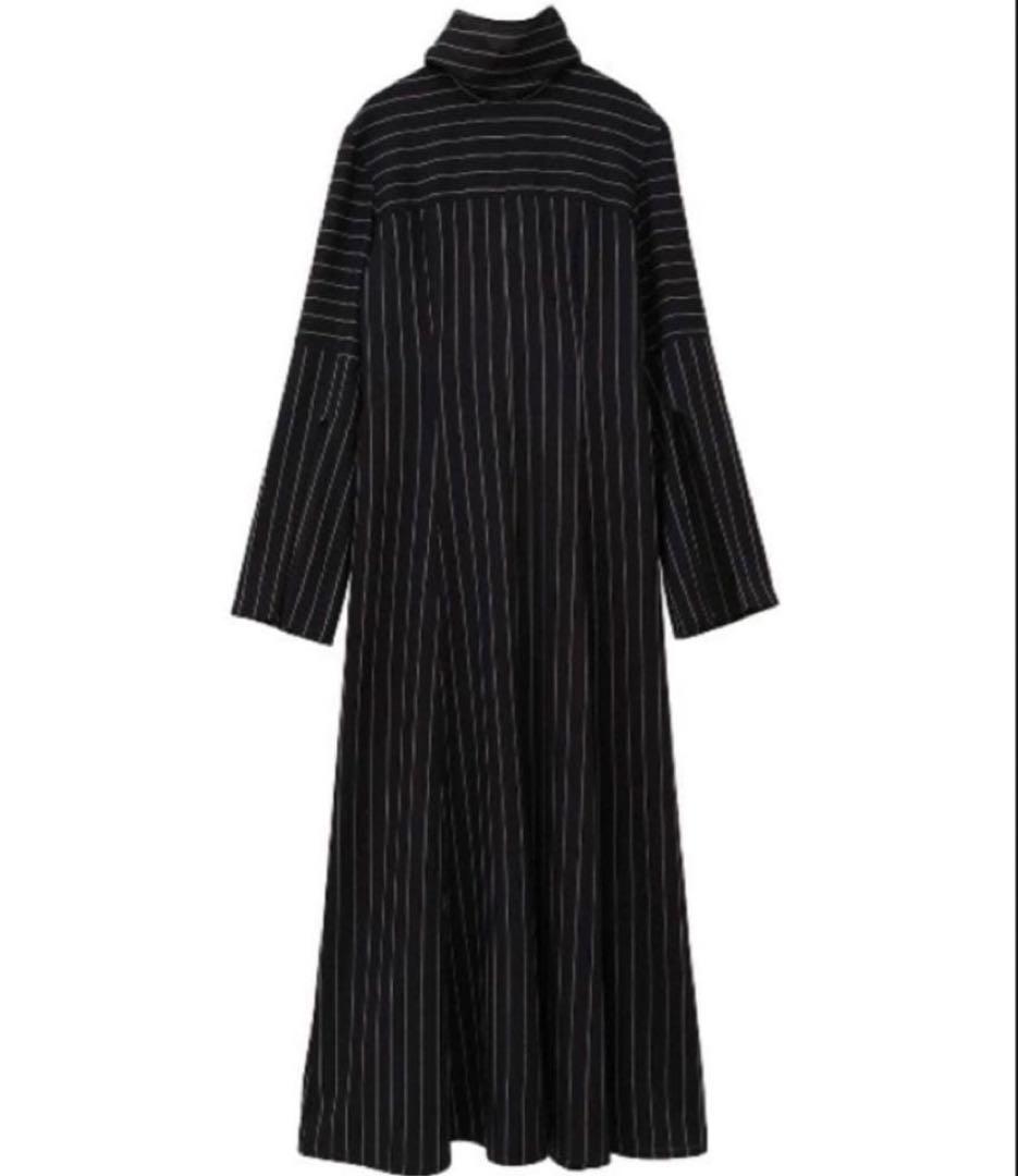 新品✨CLANE ストライプ タイアレンジ フレアワンピース　ロング　マキシ丈