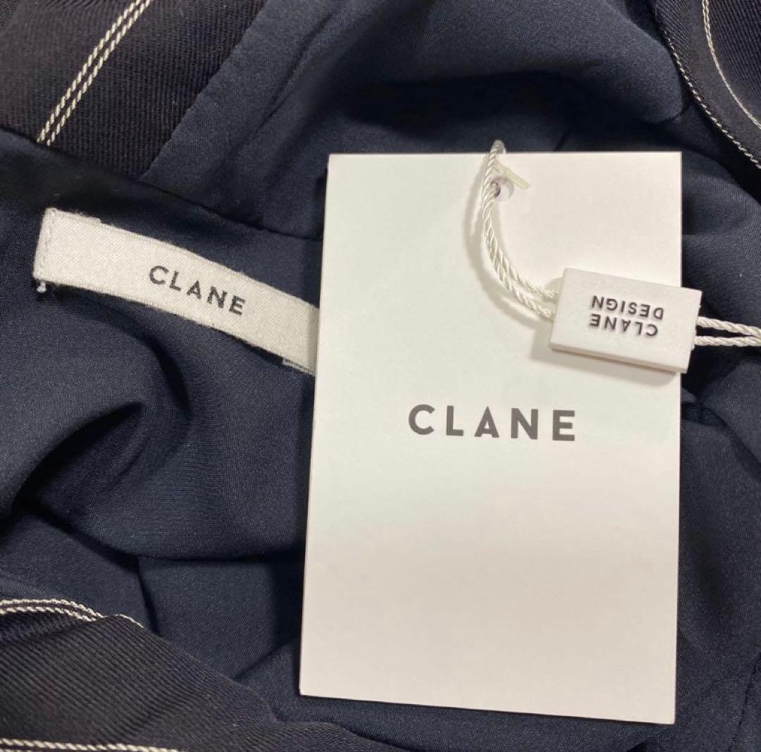 新品✨CLANE ストライプ タイアレンジ フレアワンピース　ロング　マキシ丈