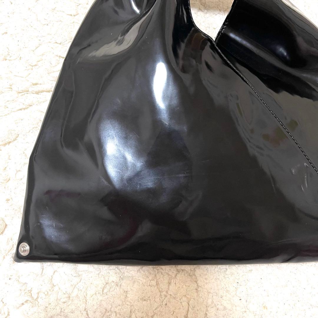 MM6 マルジェラ　ジャパニーズバッグ　エナメル　黒　ミニ