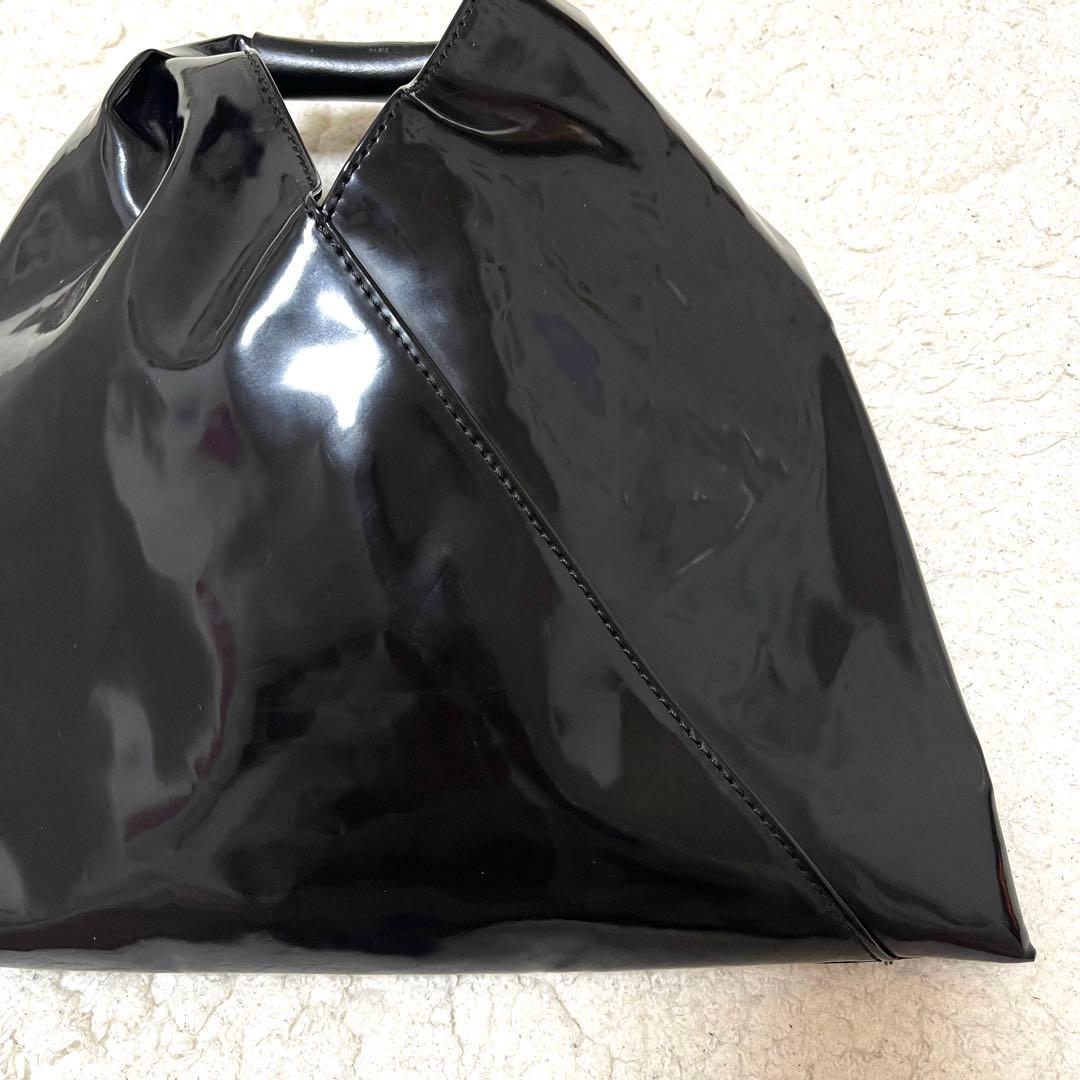 MM6 マルジェラ　ジャパニーズバッグ　エナメル　黒　ミニ