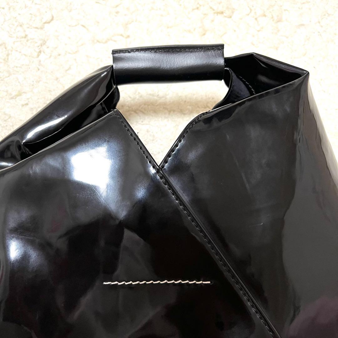 MM6 マルジェラ　ジャパニーズバッグ　エナメル　黒　ミニ