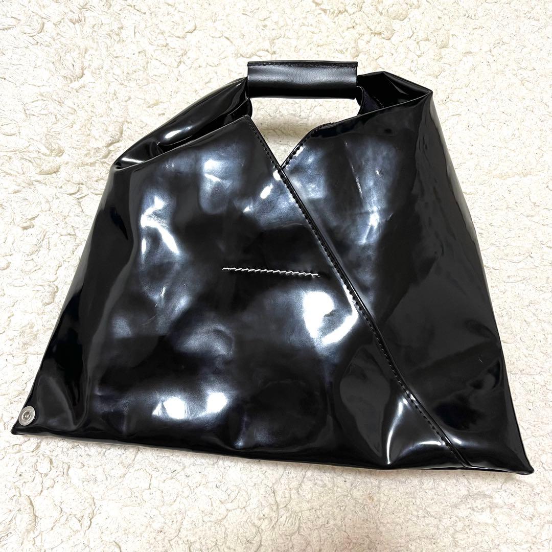 MM6 マルジェラ　ジャパニーズバッグ　エナメル　黒　ミニ