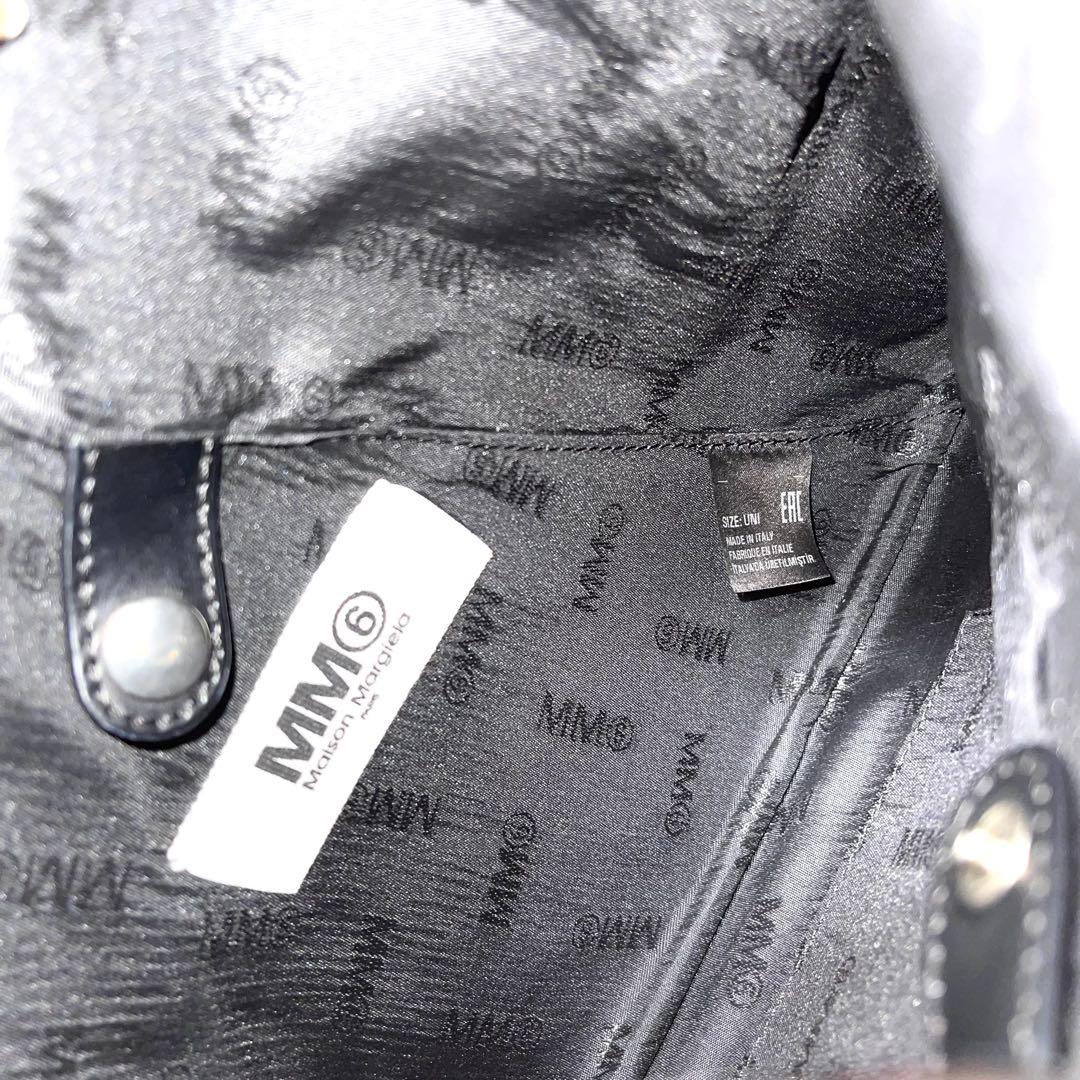 MM6 マルジェラ　ジャパニーズバッグ　エナメル　黒　ミニ