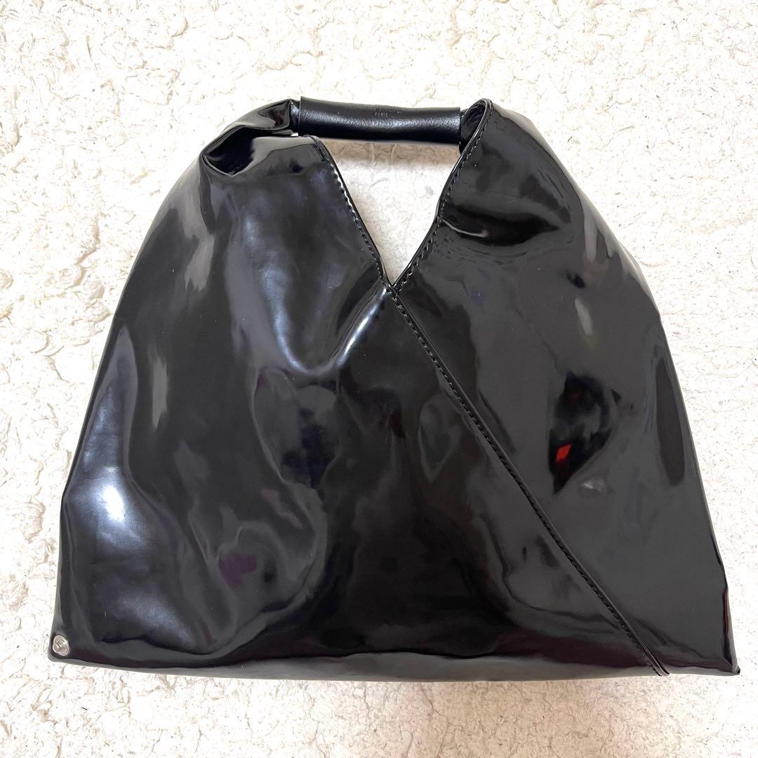 MM6 マルジェラ　ジャパニーズバッグ　エナメル　黒　ミニ