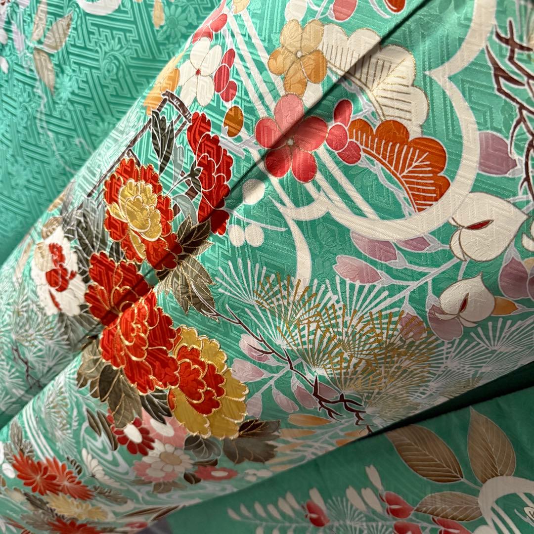 極上　美品振袖フルセット　手挿し友禅　正絹長襦袢　古典柄　成人式　155〜165