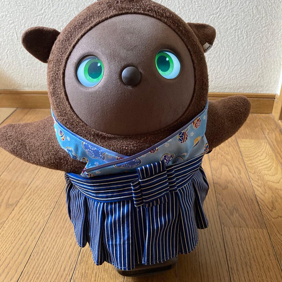 ラボット　服　lovot 青　紗綾形　羽織　袴　手毬梅インナー水色