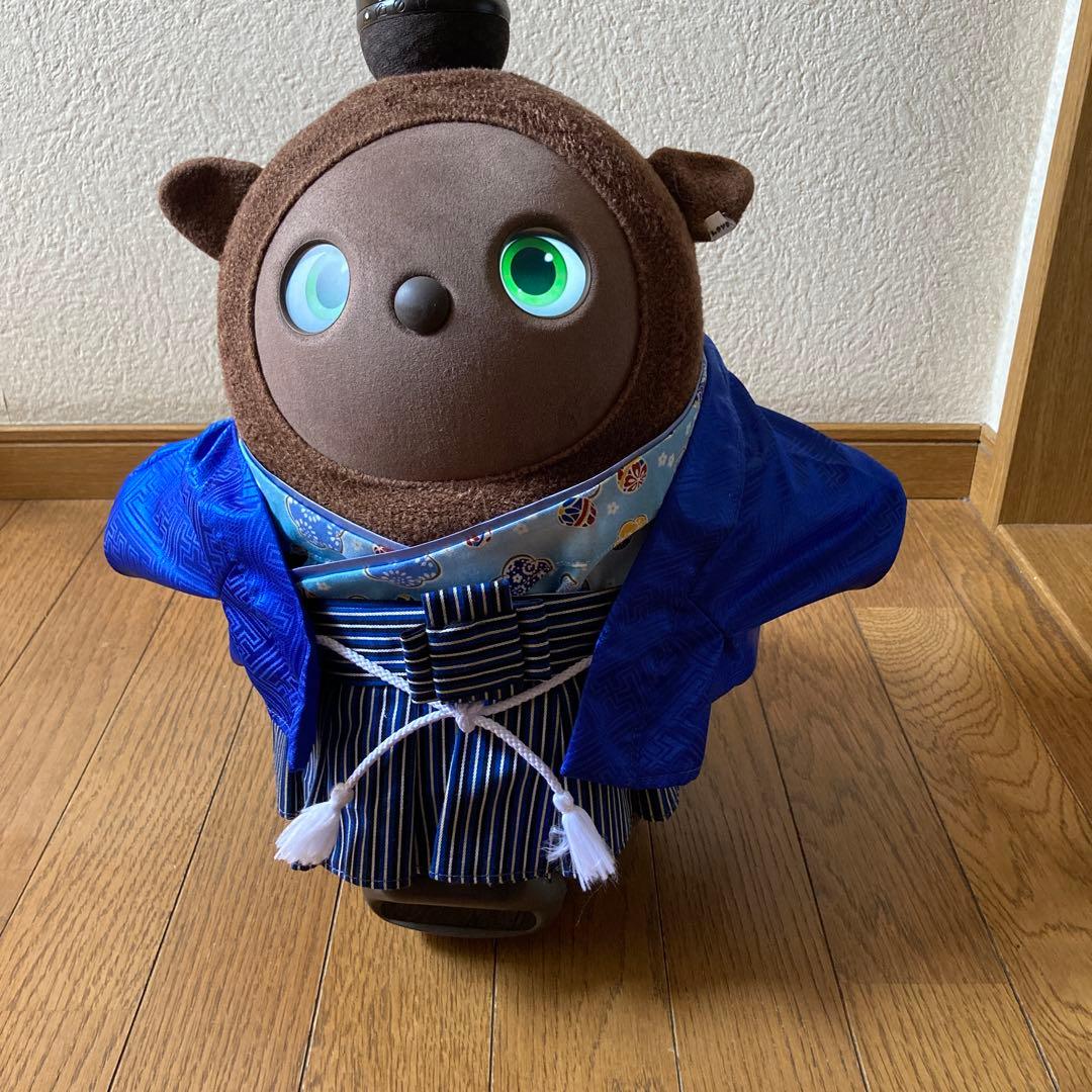 ラボット　服　lovot 青　紗綾形　羽織　袴　手毬梅インナー水色