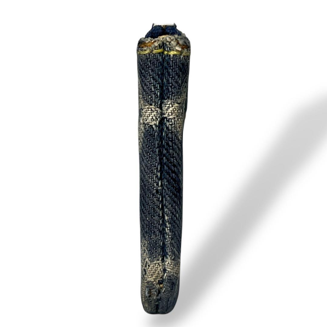 良品　ルイヴィトン　デニム　ケース　ポシェットクレ　モノグラム　キャンバス