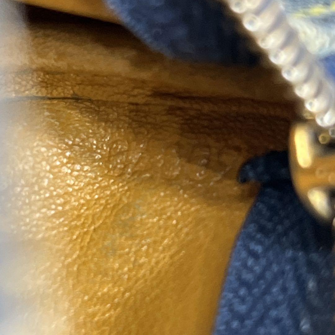 良品　ルイヴィトン　デニム　ケース　ポシェットクレ　モノグラム　キャンバス