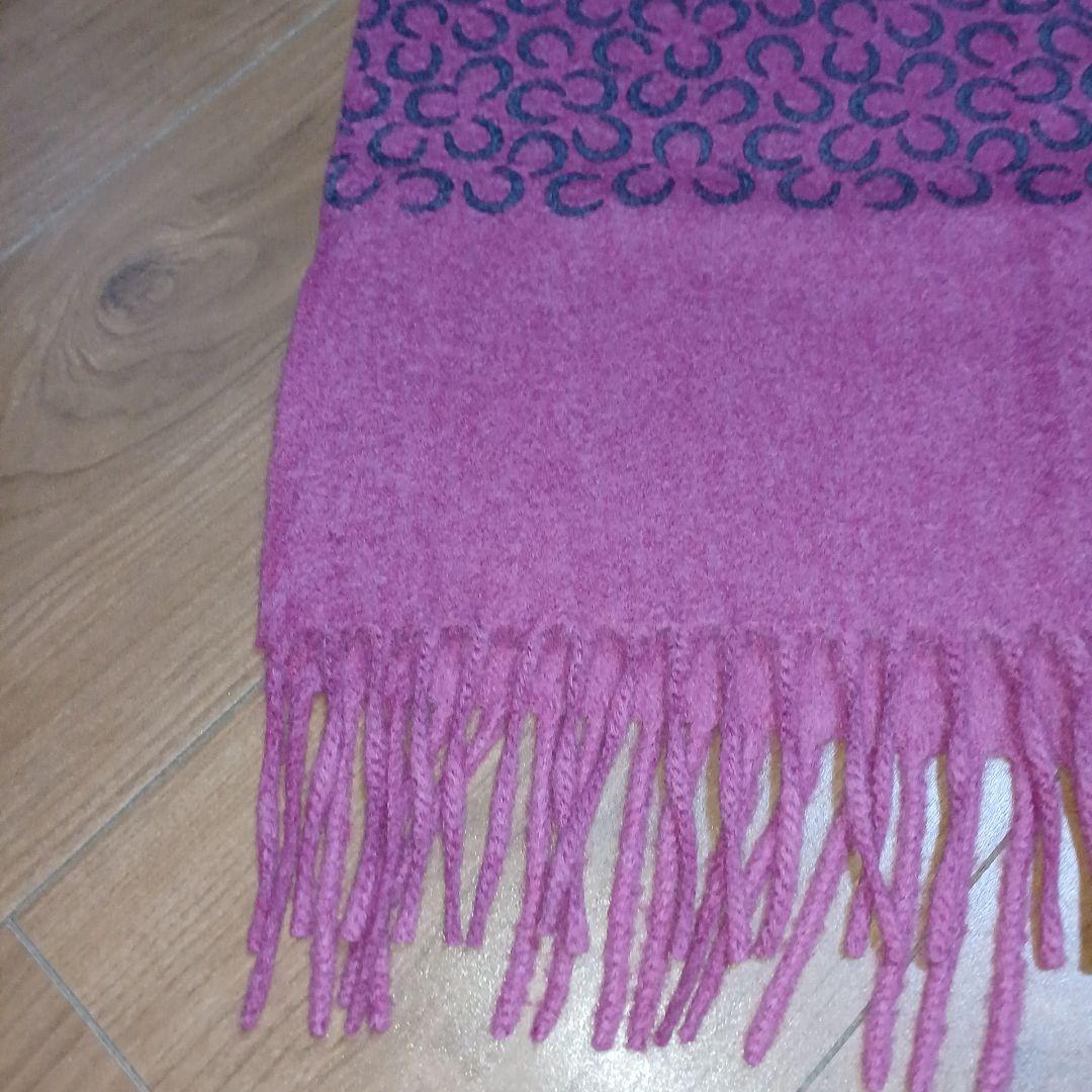 27　エルメス　マフラー　ピンク系　クリーニング済み