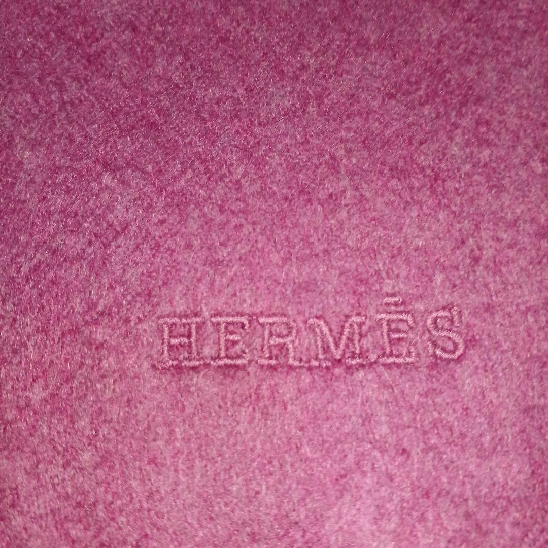 27　エルメス　マフラー　ピンク系　クリーニング済み
