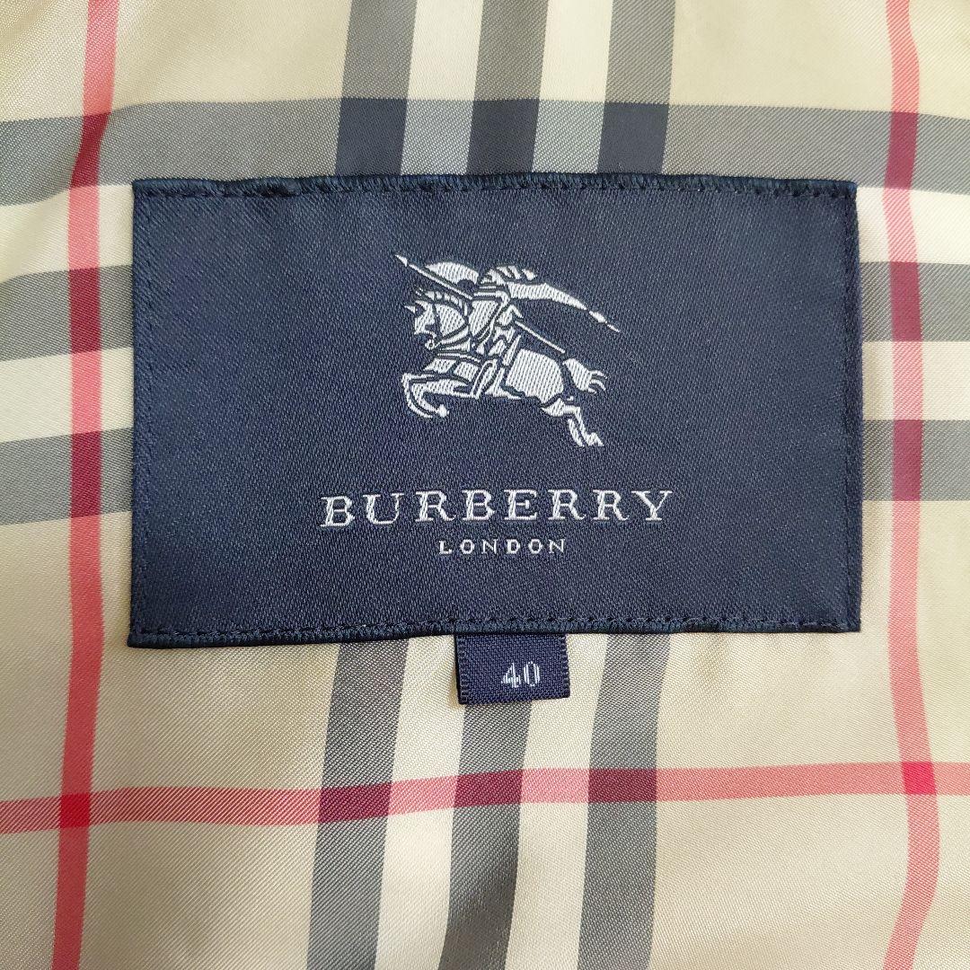 バーバリーロンドン　撥水スプリングコート トレンチコート　ノバチェック　40