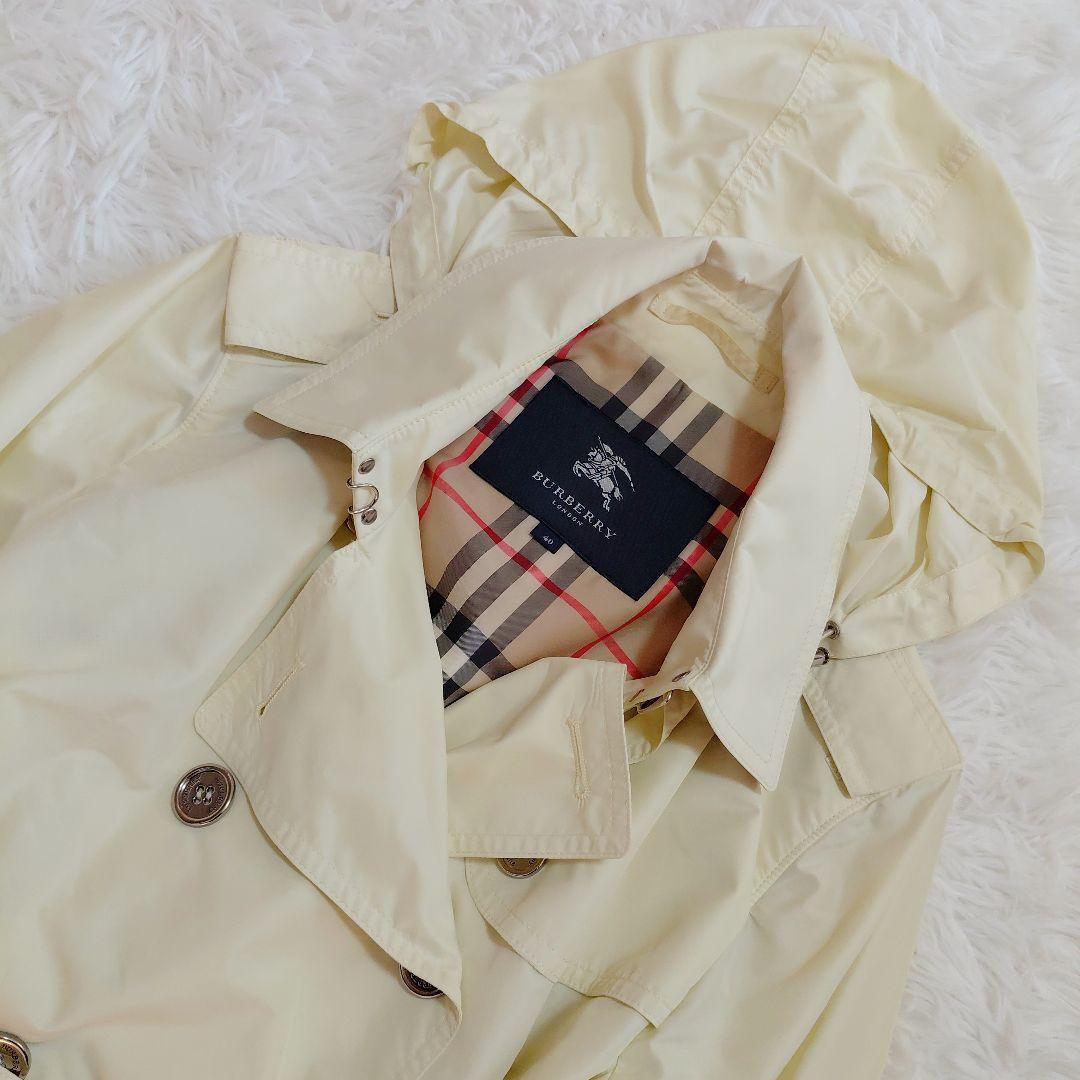 バーバリーロンドン　撥水スプリングコート トレンチコート　ノバチェック　40