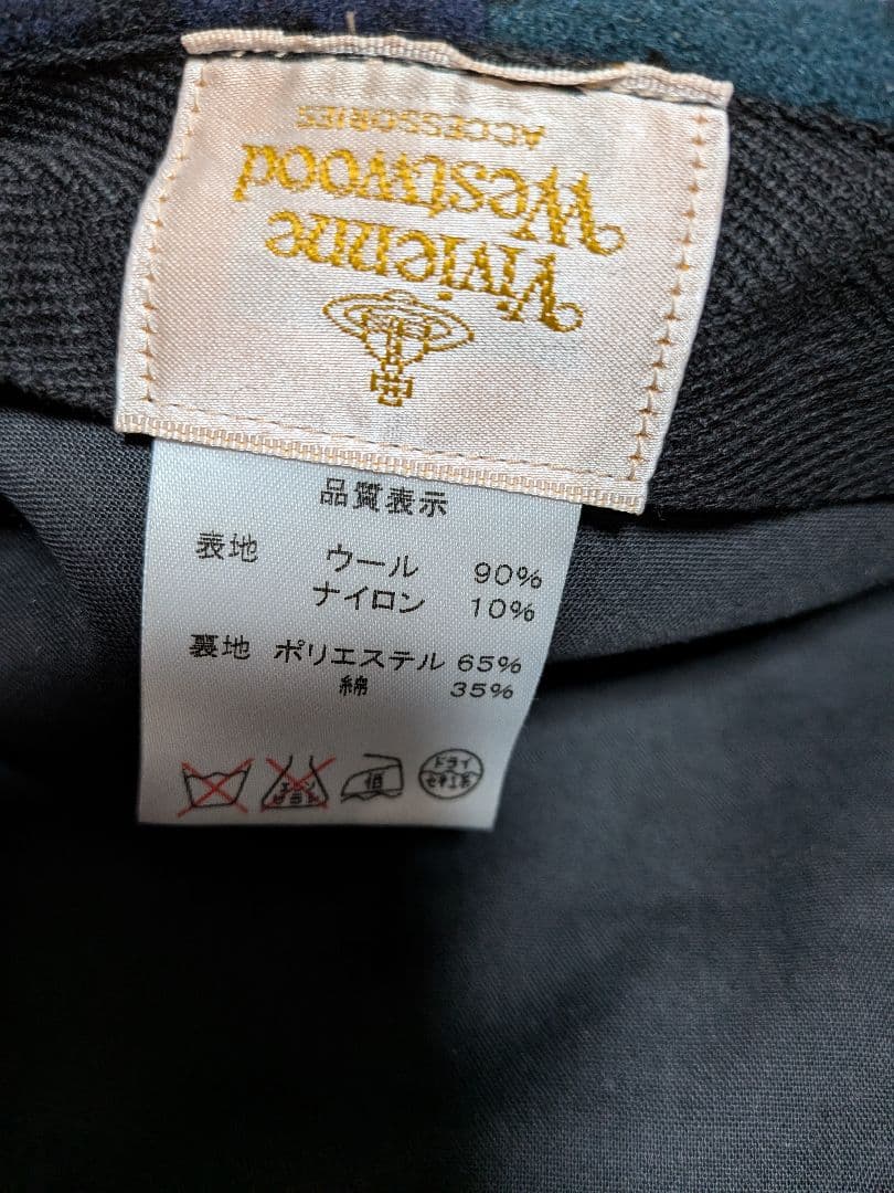 新品ヴィヴィアンウエストウッド　ハンチング　キャスケット　チェック　カラーオーブ