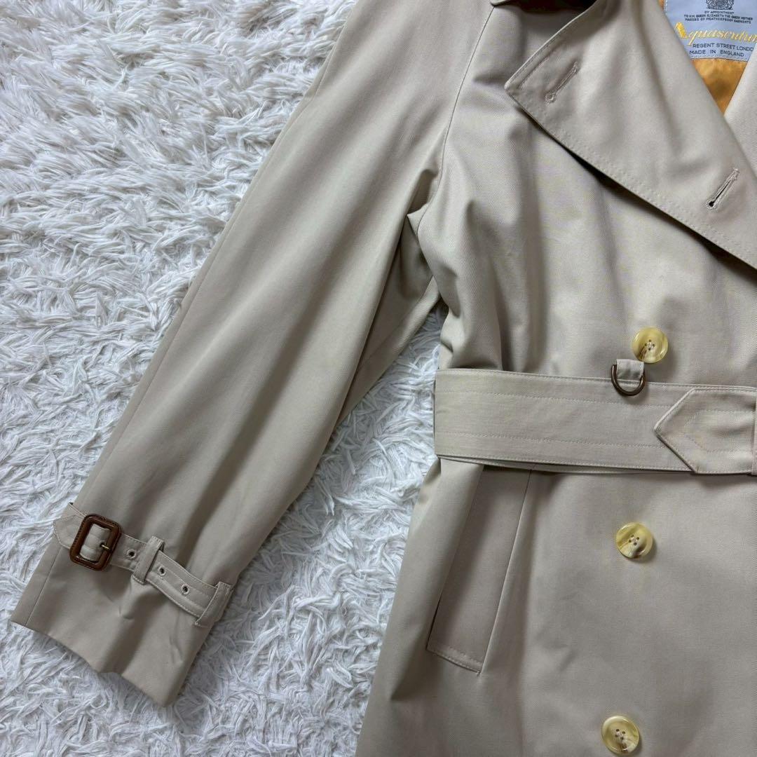 超希少　美品　アクアスキュータム　トレンチコート　Aqua5　ベージュ　英国製