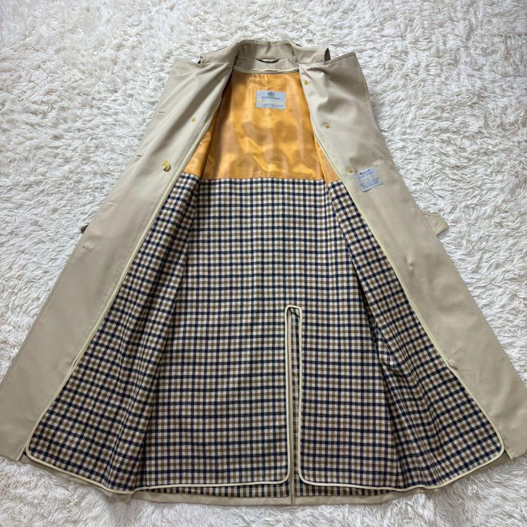 超希少　美品　アクアスキュータム　トレンチコート　Aqua5　ベージュ　英国製