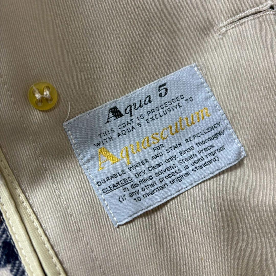超希少　美品　アクアスキュータム　トレンチコート　Aqua5　ベージュ　英国製