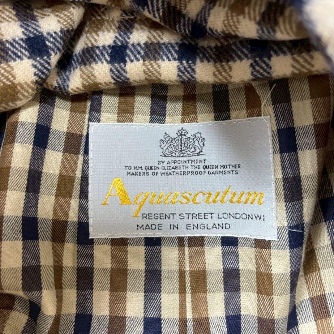 超希少　美品　アクアスキュータム　トレンチコート　Aqua5　ベージュ　英国製
