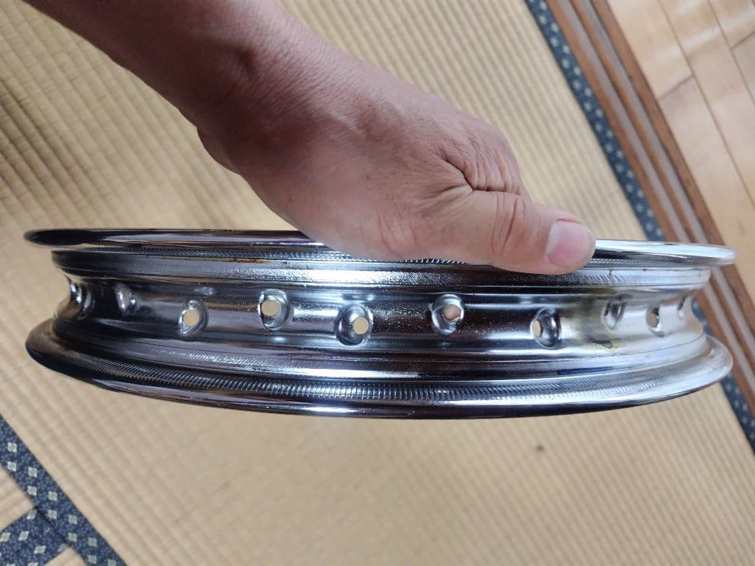 HONDA　CB400F D.I.D製メッキリム前後セット(1.6＋1.85)