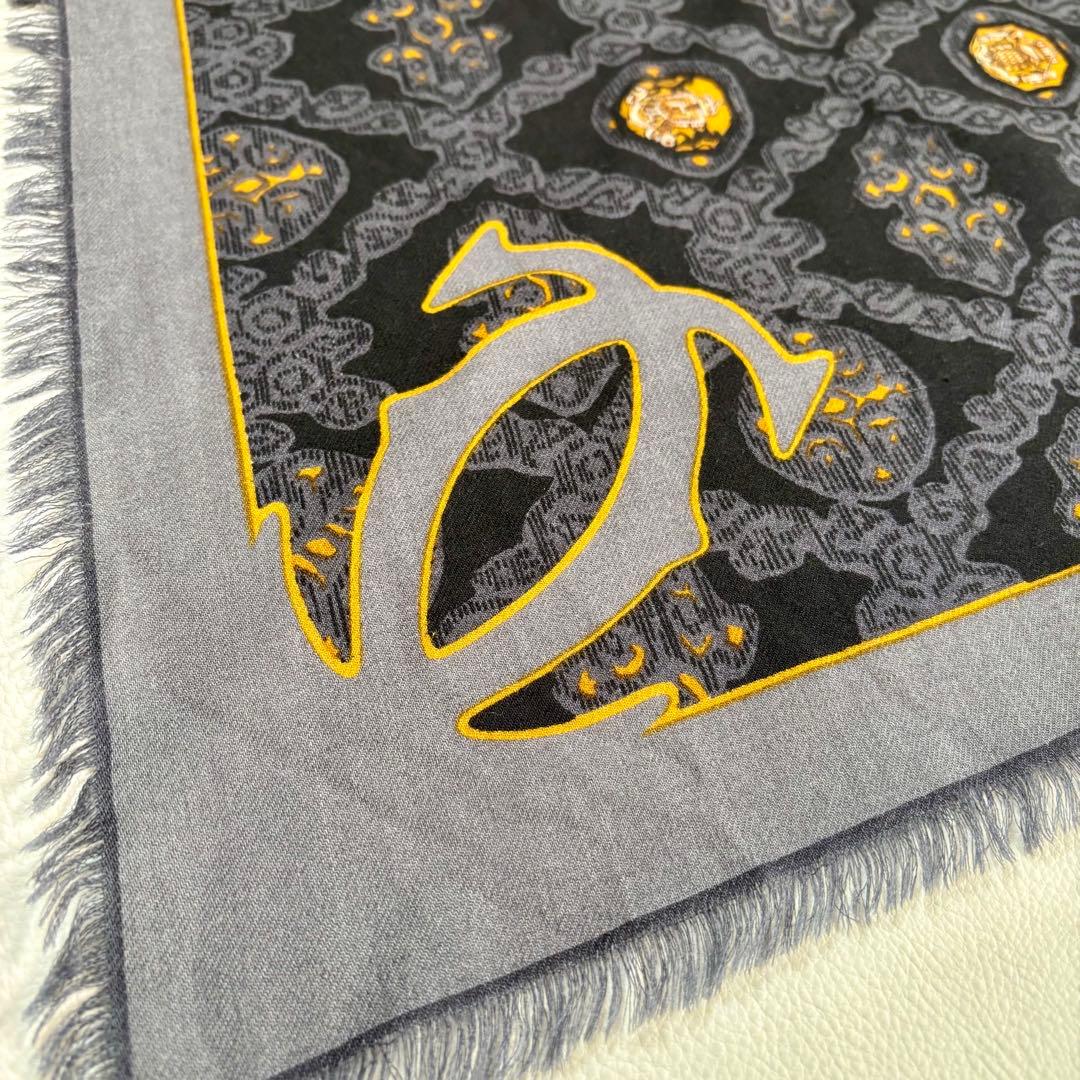 【カルティエ】マストライン パンテール 大判ストール ショール ウール シルク