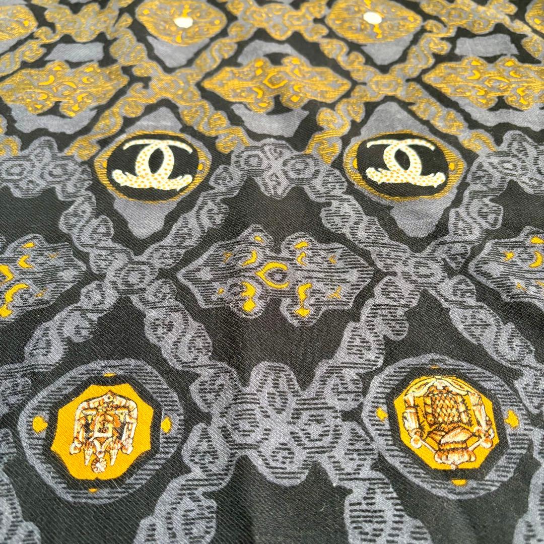 【カルティエ】マストライン パンテール 大判ストール ショール ウール シルク