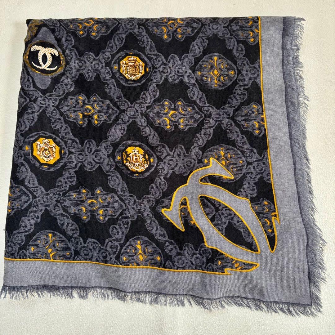 【カルティエ】マストライン パンテール 大判ストール ショール ウール シルク