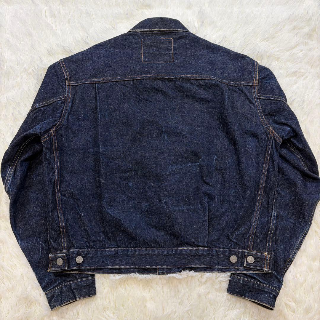 希少XL FOBファクトリー デニムジャケット 2ndタイプ 赤耳 濃紺