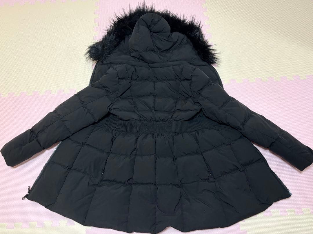 【最終値下げ】GYDA ロングダウンコート ブラック ベルト付き