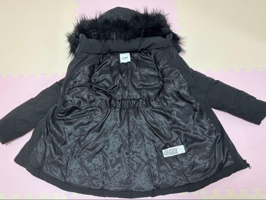 【最終値下げ】GYDA ロングダウンコート ブラック ベルト付き