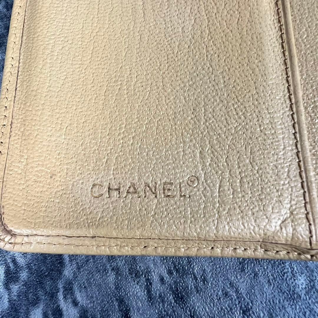 CHANEL ココマーク レザー 長財布 ベージュ ギャランティカード付き