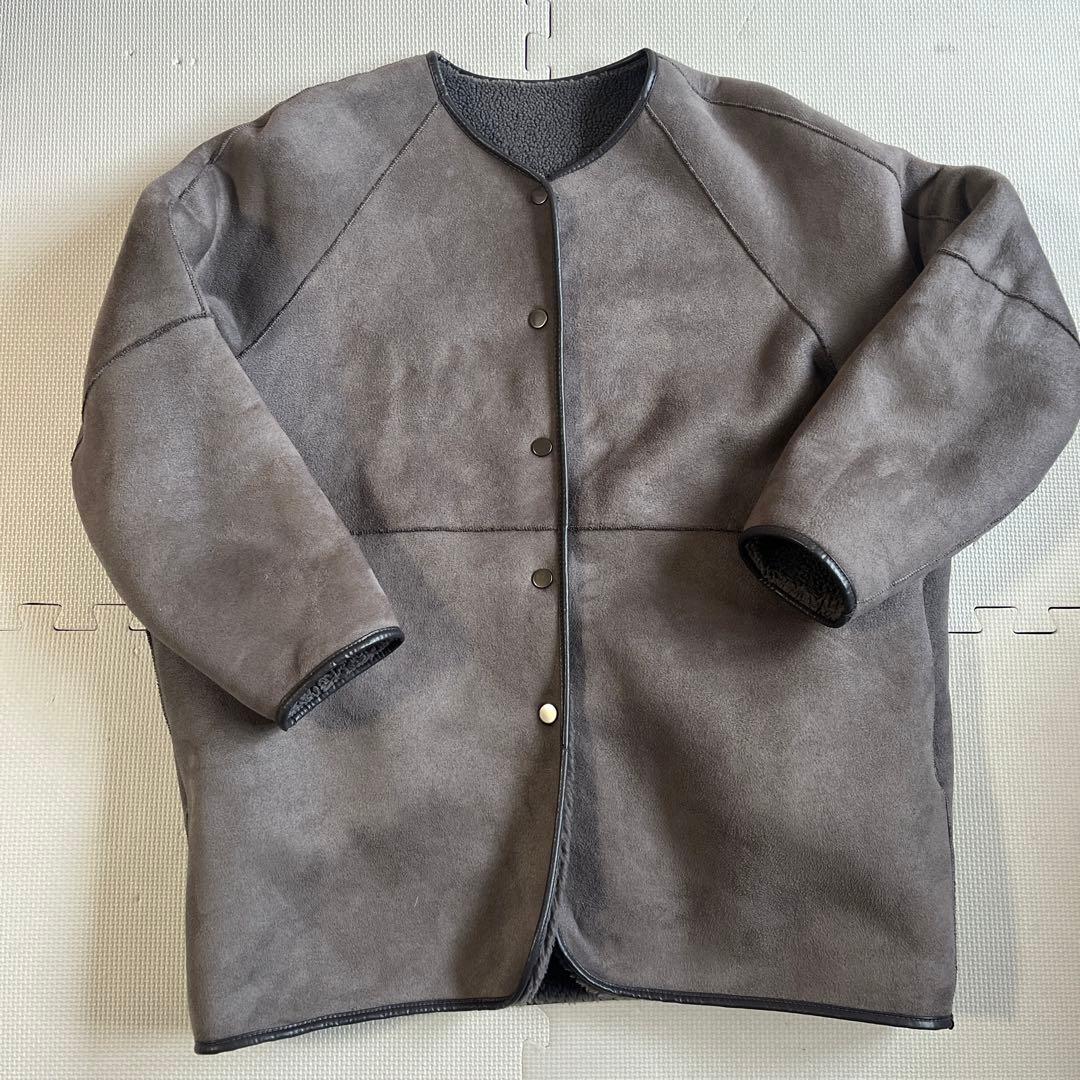 BEAUTY&YOUTH ・ボアフェイクムートン リバーシブルジャケット