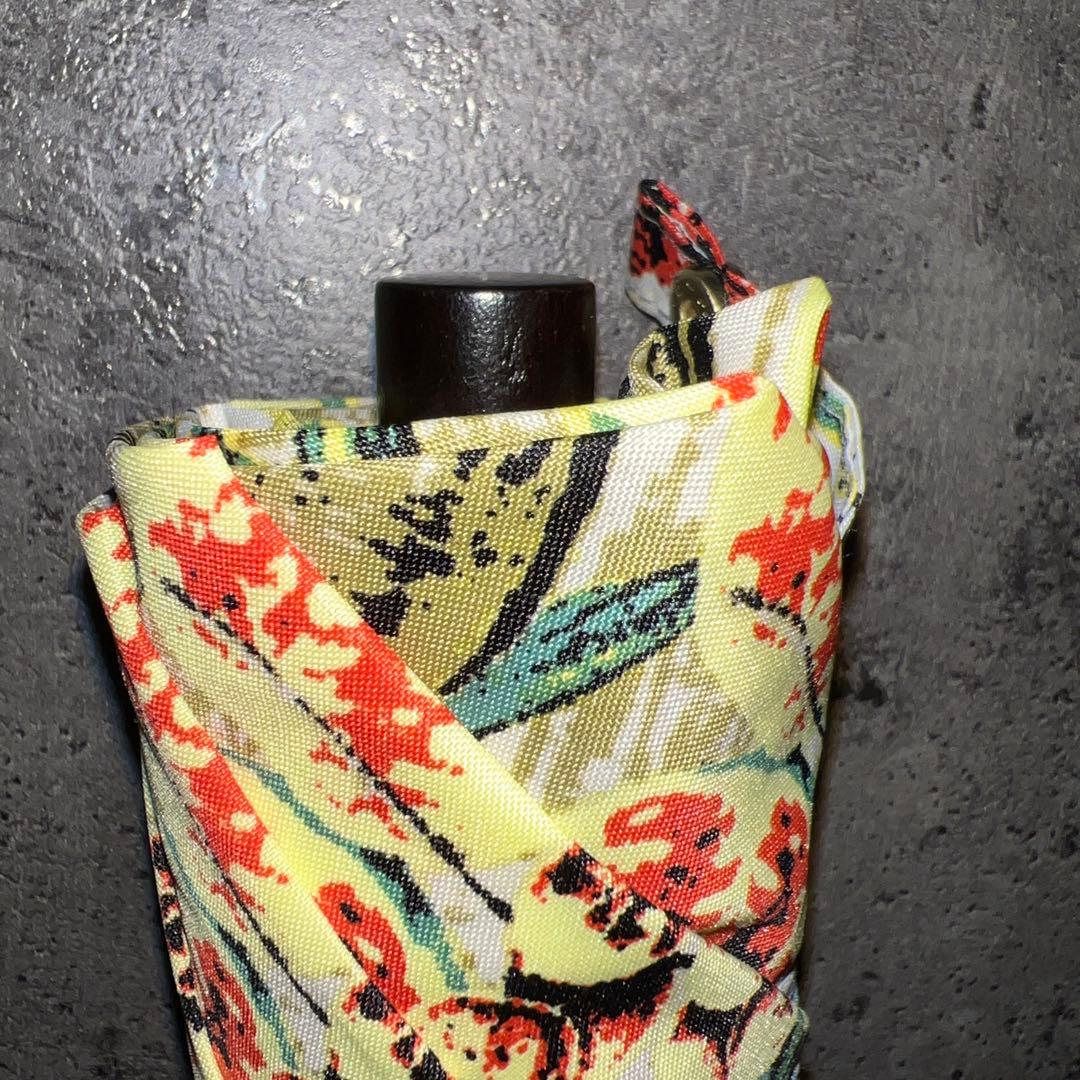 【未使用／タグ付き】 manipuriマニプリ折りたたみ傘/晴雨兼用ボタニカル柄