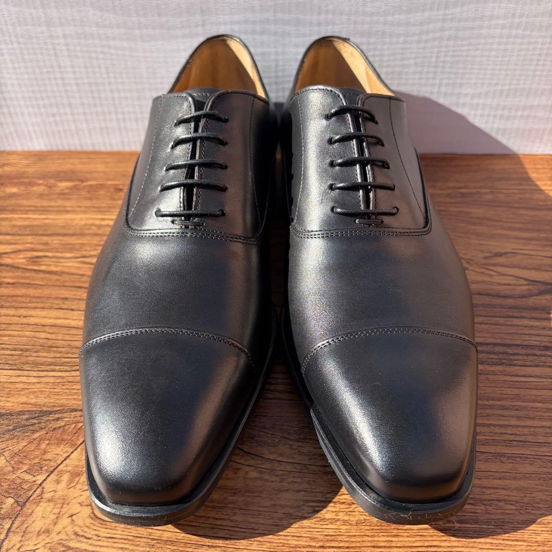 【展示品】バーニーズニューヨーク ストレートチップ 27cm 黒 内羽根 革靴