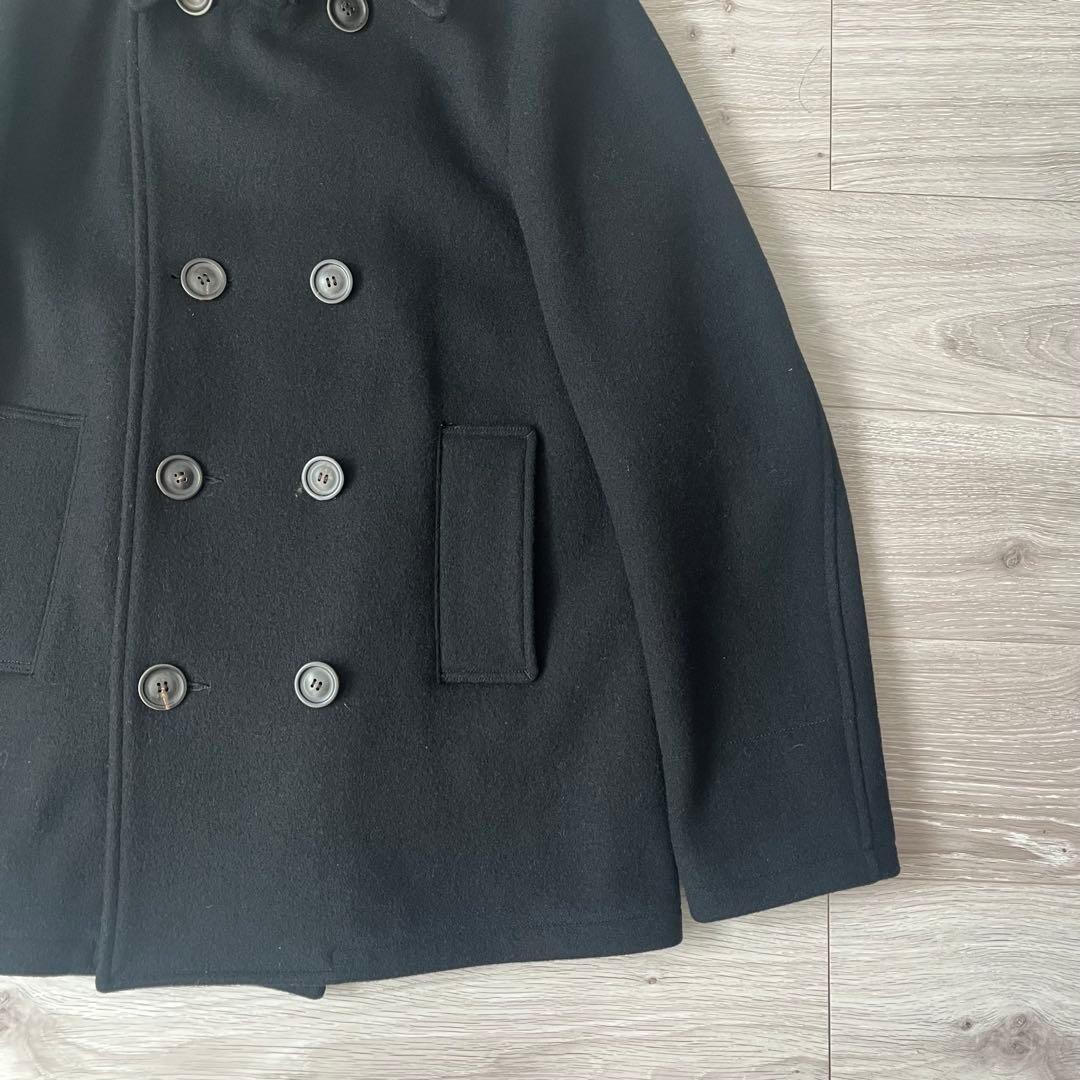 UNUSED アンユーズド ウールメルトン ピーコート ブラック Pコート 3