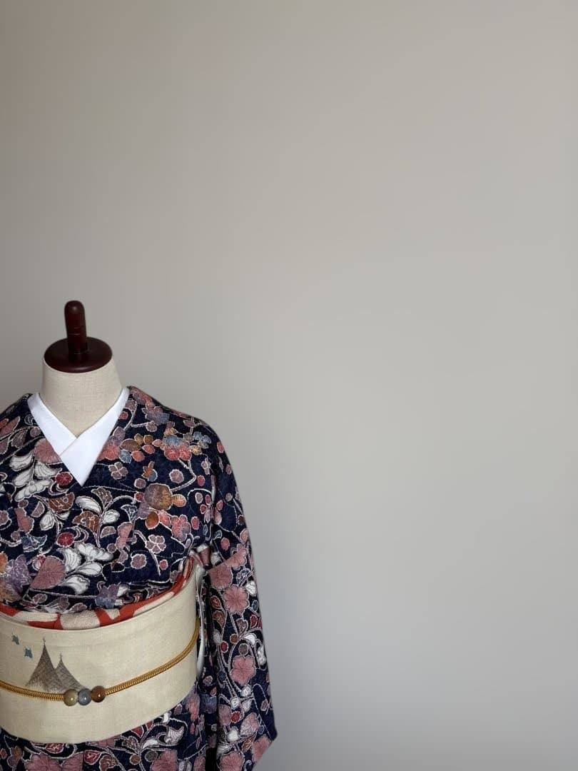 ❤️華やか大人女子　正絹小紋辻ヶ花柄　トールサイズ　新品畳紙付き