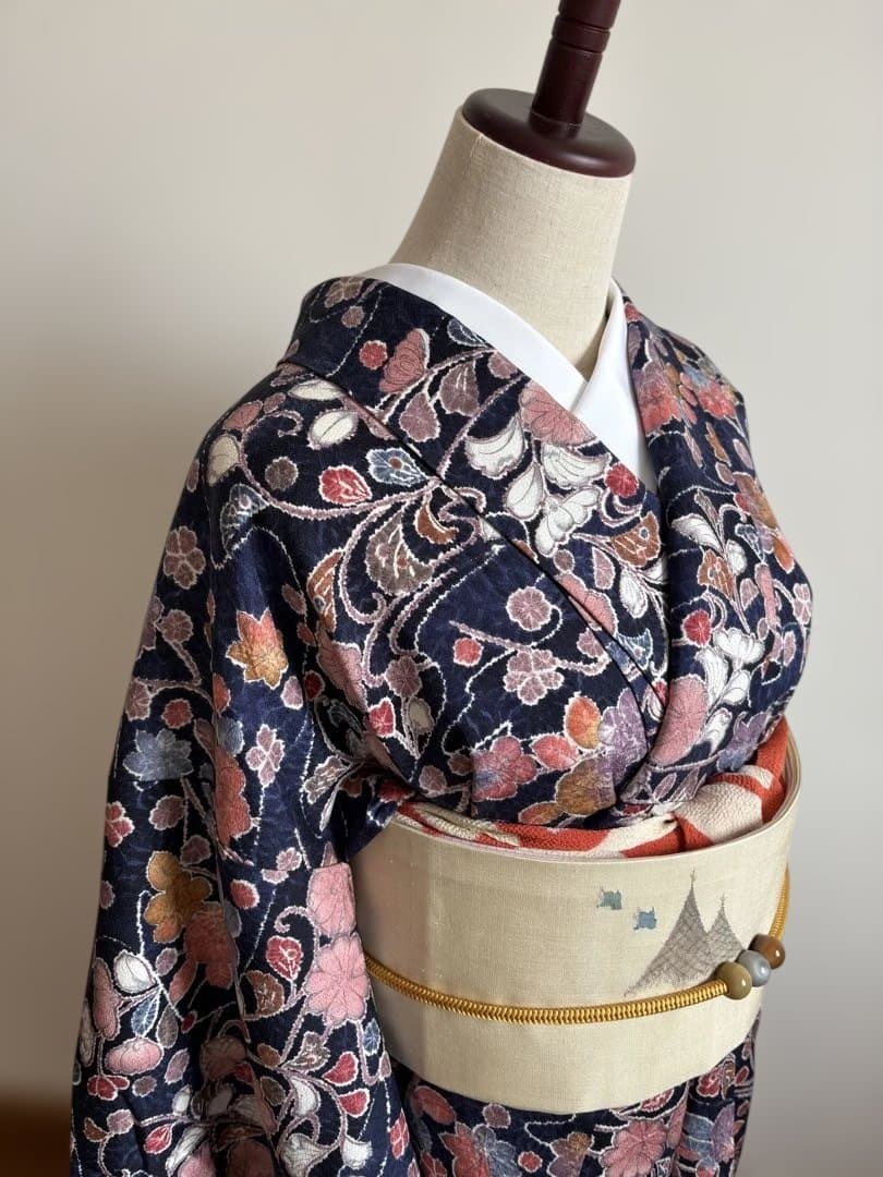 ❤️華やか大人女子　正絹小紋辻ヶ花柄　トールサイズ　新品畳紙付き