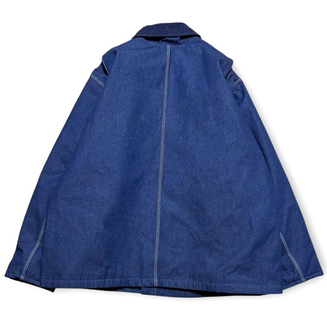 大きいサイズ 美品 Dickies ディッキーズ 刺繍ロゴ デニムカバーオール