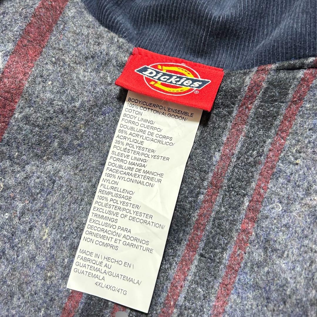 大きいサイズ 美品 Dickies ディッキーズ 刺繍ロゴ デニムカバーオール