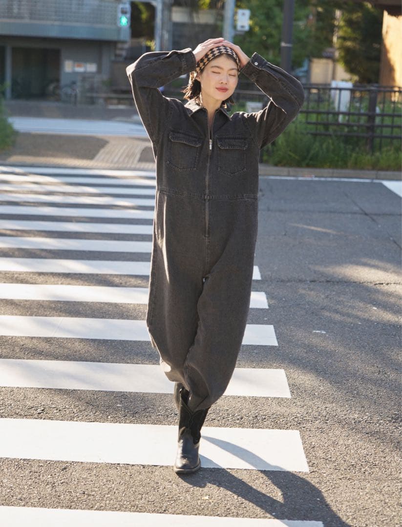 値下げ❣️ollkyotoJane Black Denim Jumpsuit