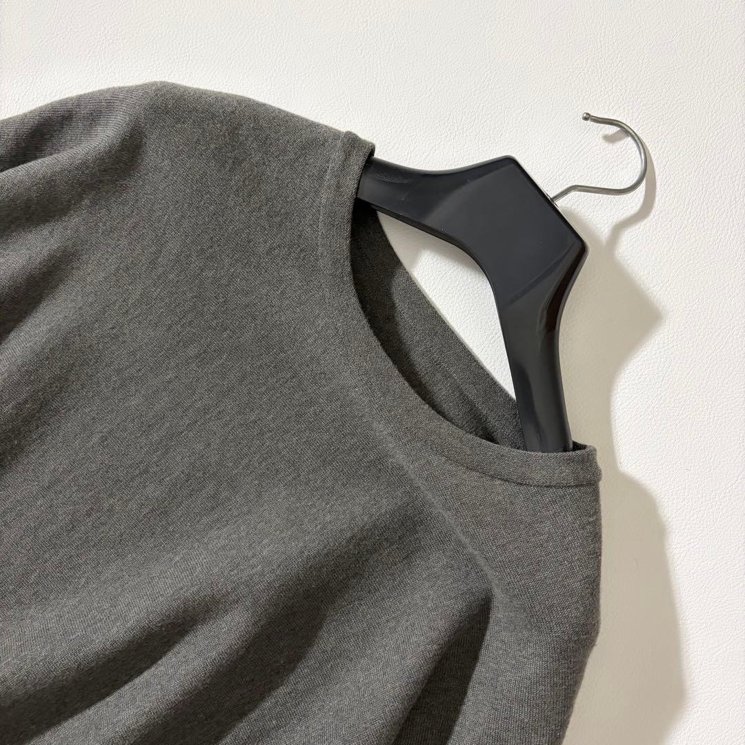 極美品　ビアズリー　コットンビッグニット　洗える　オーバーサイズ　グレー