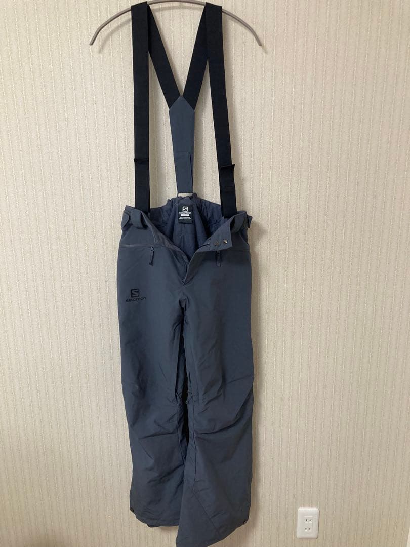 Salomon スキーウェア ネイビー(グレー)/ベージュ 上下S